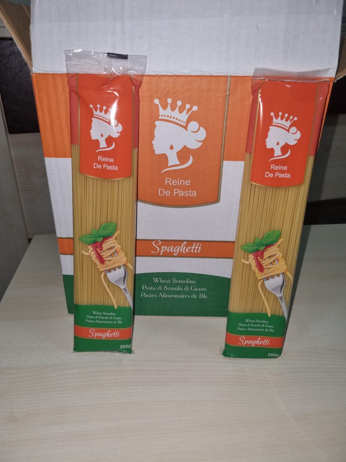 Private-label pasta packs from UmaiTrade’s published Côte d’Ivoire project
